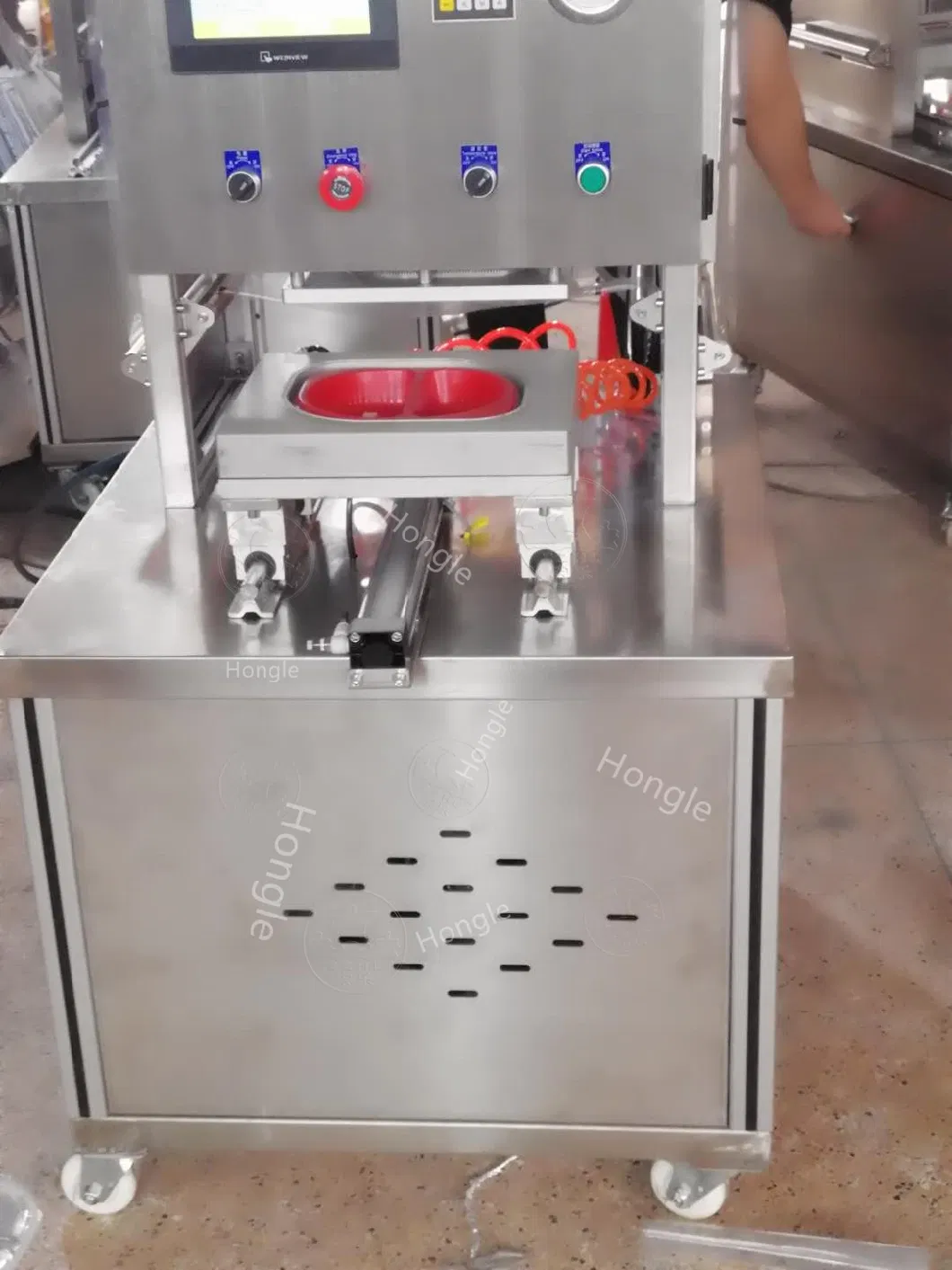 Brand New Automatic Manual Map Tray Sealing Machine for Yogurt Plastic Boba Cup Sealer Film