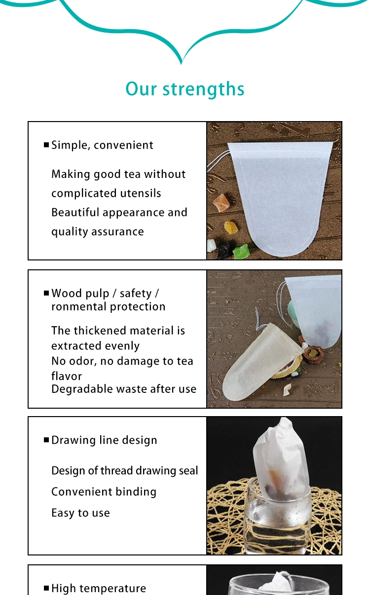 Creative U Shape Biodegradable Glass Bottle Tea Filter Bags, Disposable Useage for Coffee Maker