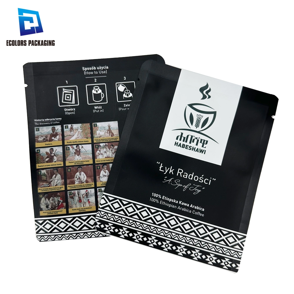 Digital Logo Printing 3 Side Seal Small Plastic Empty Tea Leaf Packaging Sachet