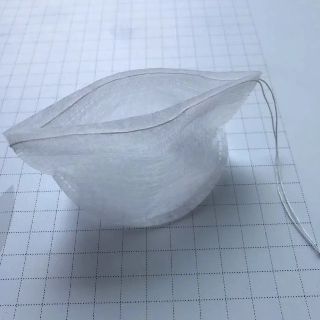 Drawstring 6.5*10.5cm Corn Fiber Empty Tea Bag Boat Shape Seasoning Filter Bag