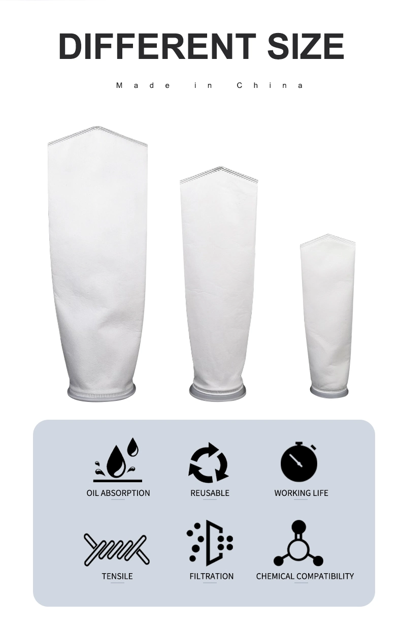 1 5 10 25 50 100 150 Micron Liquid Nylon Filter Bag PP PE Aquarium Filter Sock Water Industry Filter Bag for Filtration