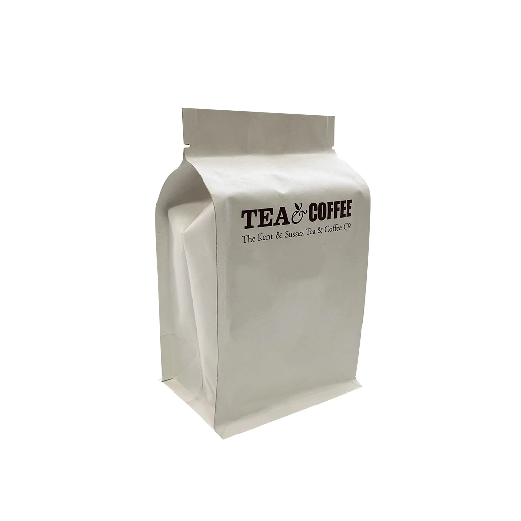 Wholesale Heat Sealable Aluminum Foil Plastic Quad Side Seal Tea Coffee Packaging Bag