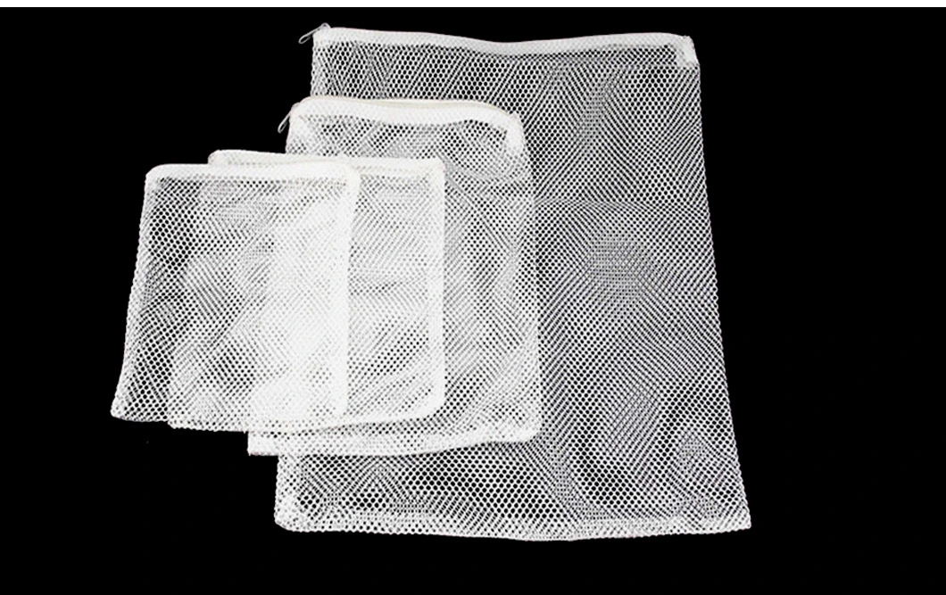 100 Micron Aquarium Nylon Mesh Bags with Plastic Zipper Fish Tank White/Black Net Filter Media Bags