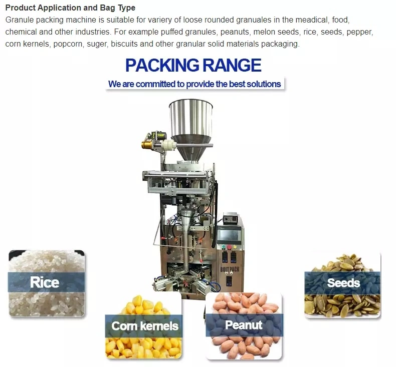 Vertical Filling Automatic Packaging Nut Chocolate Peanut in Triangle Sachet Packaging Machine