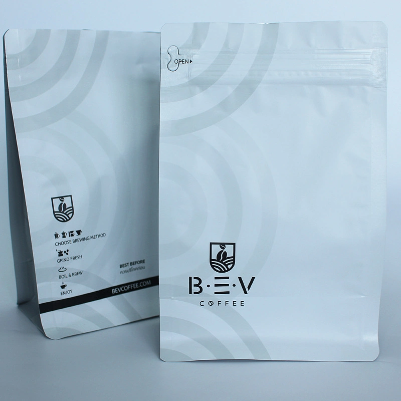 ODM OEM Custom Printed Empty Aluminium Sachet Flat Bottom Drip Coffee Bean Tea Food Bag Packaging with Foil