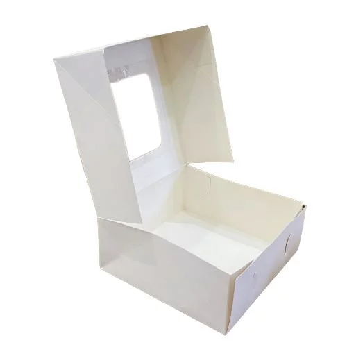 White Small 4&quot; 6&quot; Afternoon Tea and Dessert Cake Cardboard Takeaway Box