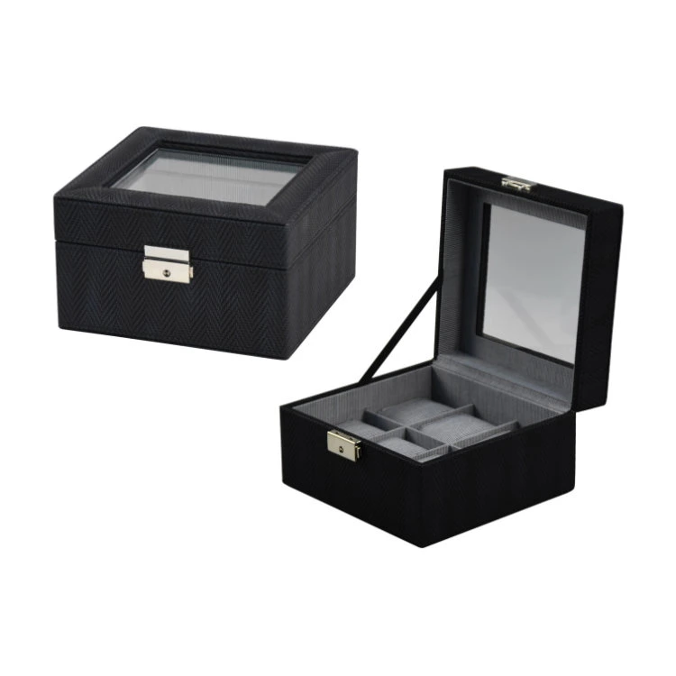 2018 New Styles 6 Slots Square Leather Watch Display Box Packaging (8767)