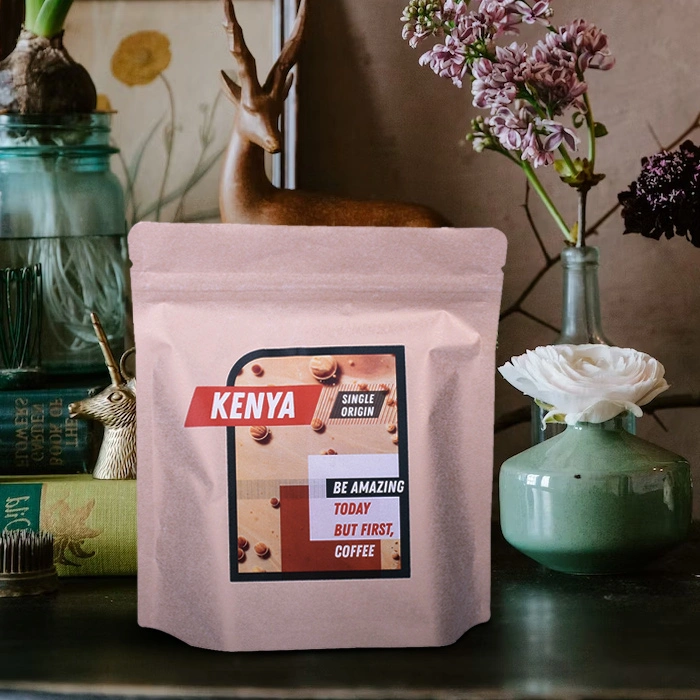 Custom Printed Customized Gravure Printing Hot-Sale Craft Paper Packaging with Window Coffee/Tea Ziplock Bags