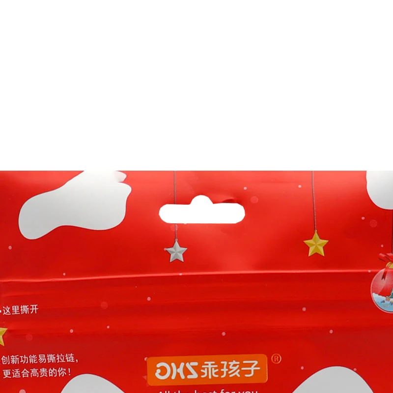 Stand up Pouch Food Packaging Bags Christmas Popping Candy Food Print Packaged Plastic Package with Zipper