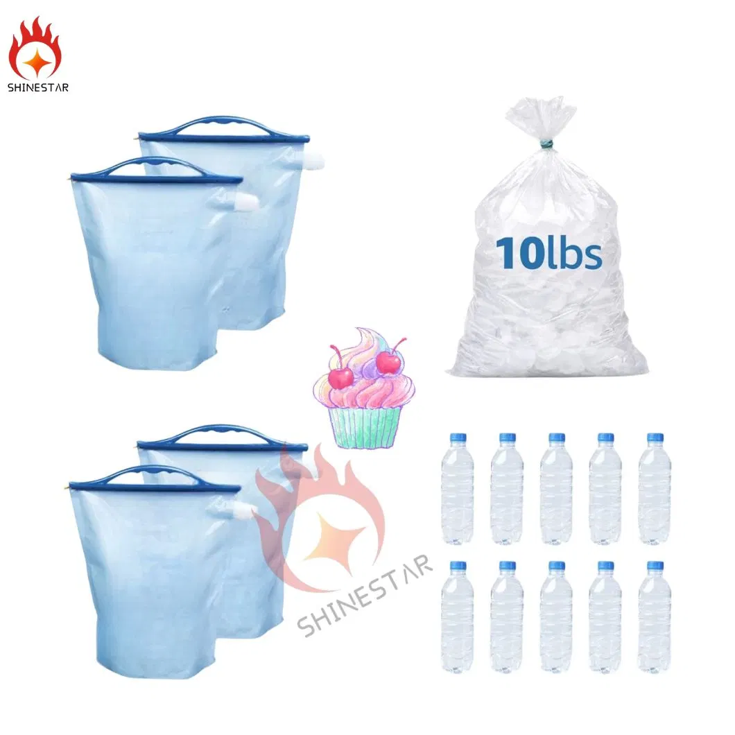 Reusable Ice Pack for Cooler Plastic Packaging Bag Ice Cube Packing Bags Spout Pouch