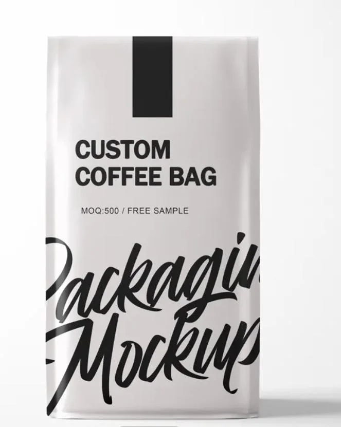 Custom White Black Designer Seal Coffee Beans Bag Food Grade Free Sample Coffee Tea Bags Package