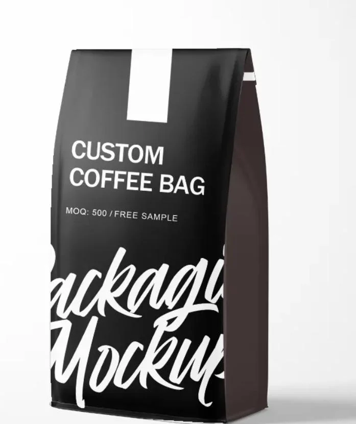 Custom White Black Designer Seal Coffee Beans Bag Food Grade Free Sample Coffee Tea Bags Package