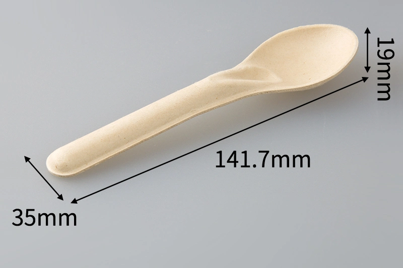 Disposable Biodegradable Compostable Biodegrade Cutlery Set Made From Bagasse and Wheat Straw Knife Fork Spoon