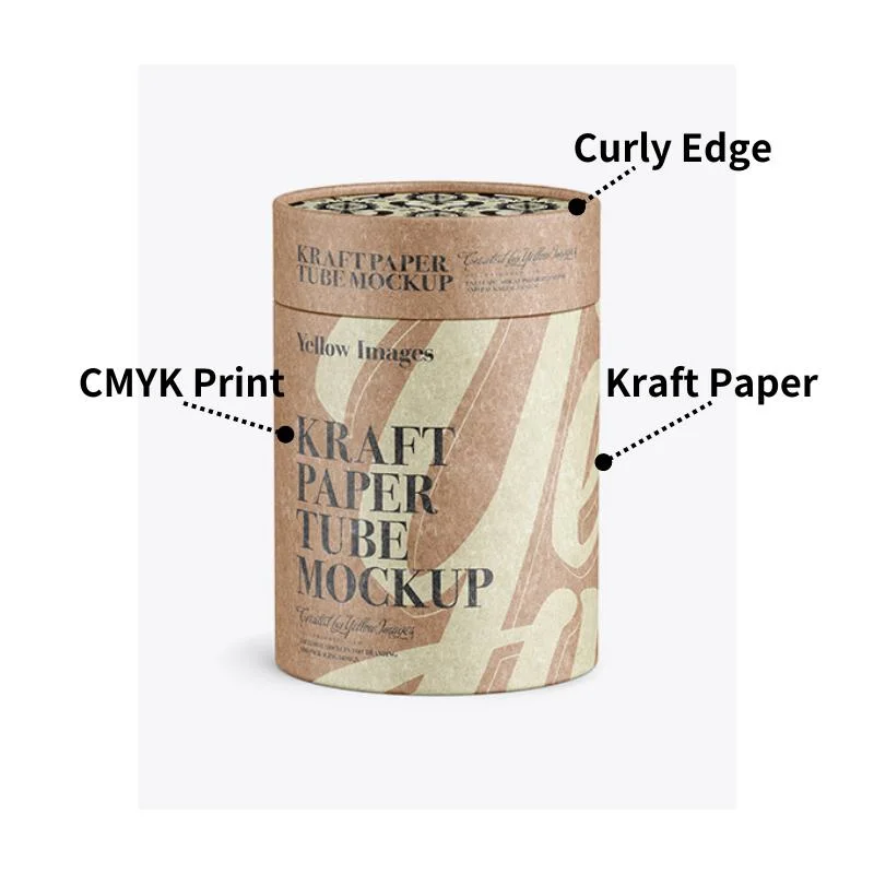 Wholesale Kraft Paper Cylinder Packaging for Food Tea Cosmetic Packaging