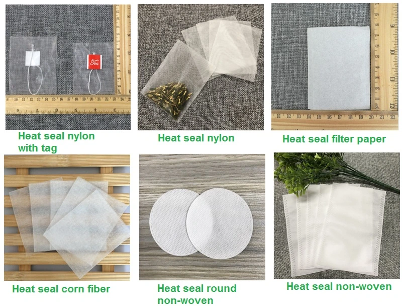 Dia 6cm OEM Disposable Heat-Sealing Non Woven Round Empty Tea Bag Packaging