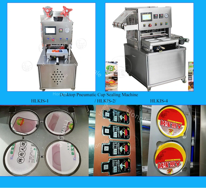 Brand New Automatic Manual Map Tray Sealing Machine for Yogurt Plastic Boba Cup Sealer Film