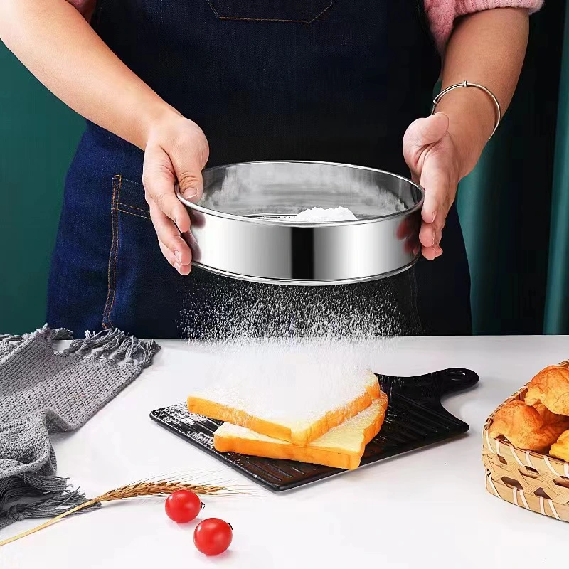 The Best Selling Stainless Steel Flour Sieve Comes in a Variety of Sizes to Make Your Baking More Perfect