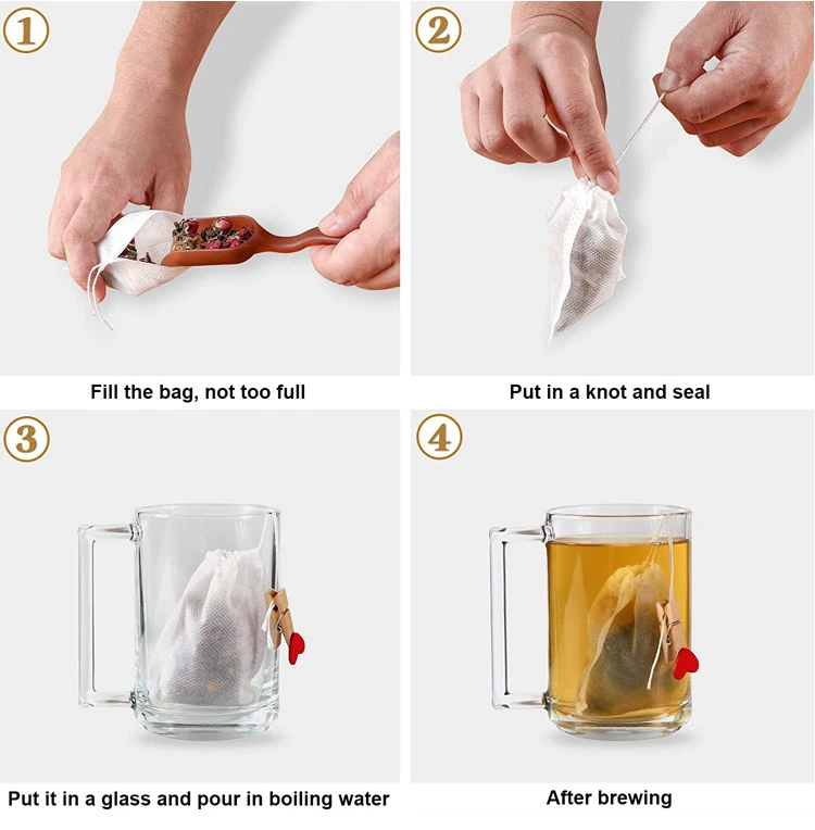 Drawstring Filter Paper Tea Bag