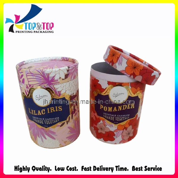 Beautiful Printing Cosmetic Collection Cylinder Box with Paper Insert