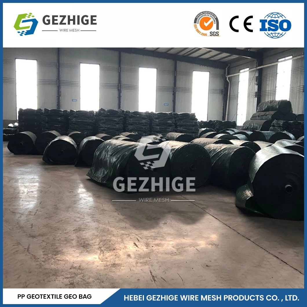 Gezhige 3.0-4.0mm Selvedge Wire Thickness Slope Protection Gabion Manufacturing 4.0*1.0*0.5 M Galvanized Stone Gabion Net China Green PP Geotechnical Bags