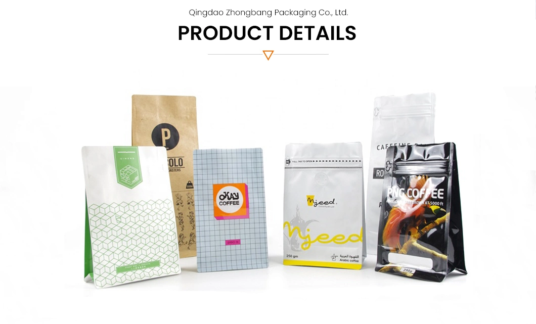 Cosmetic Wholesale Custom Printed Compostable Stand Up Tea Food Packaging Bags