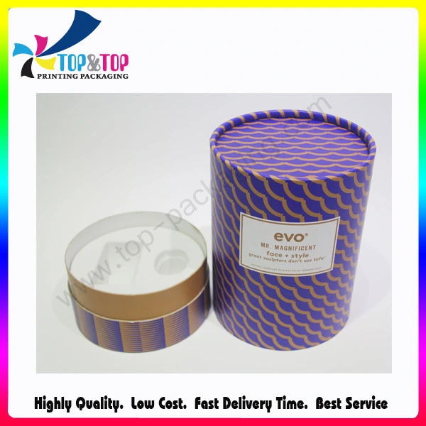 Custom Eco-Friendly Kraft Cylinder Round Paper Box Packaging for Coffee Cup/Tea/Bottles Packing