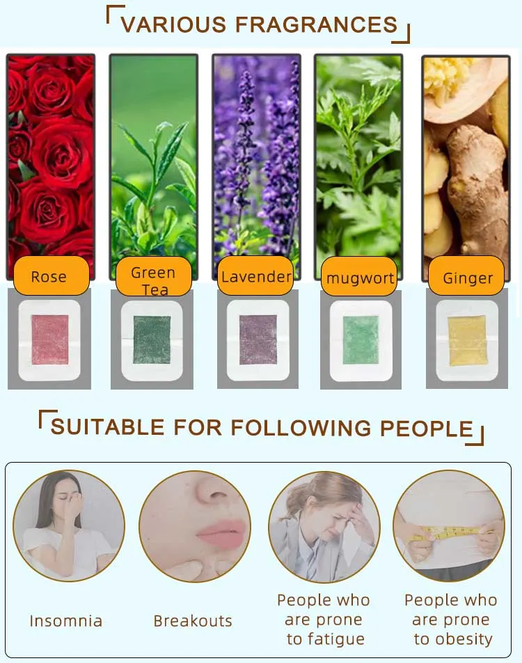 2024 New Arrival Flavors Lavender Ginger Rose Green Tea Wax Foot Patch