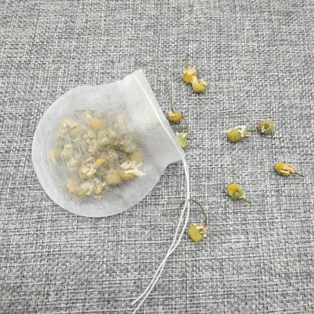 Dia 6cm Best Price Round Packing Drawstring Corn Fiber Empty Tea Bags