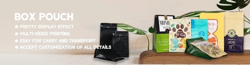 Compostable Biodegradable Flat Bottom Kraft Paper Food Packing Zipper Pouch Custom Printed Coffee Tea Packaging Bag with Valve