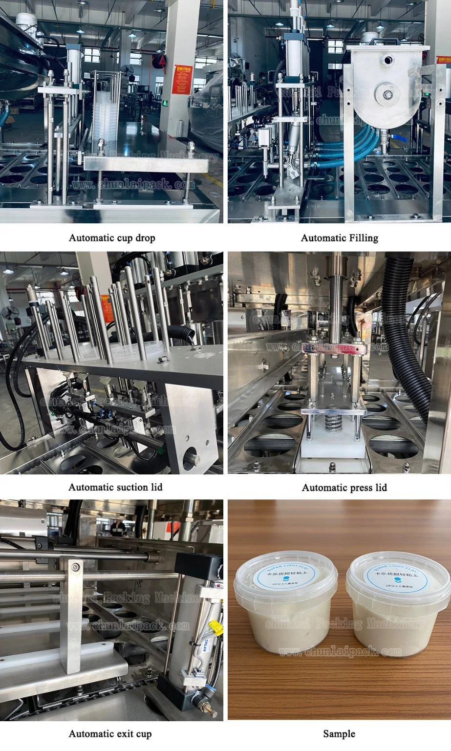 Piston Automatic Chunlai Edible Fruit Cup Filling Machine Bg60A-6c