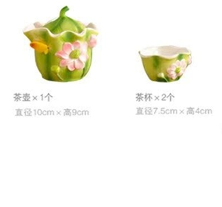 New Designed Coffee Cup Pots Coffee Ceramic Mug Classic Drinking for Afternoon Tea- Lotus Tea Set