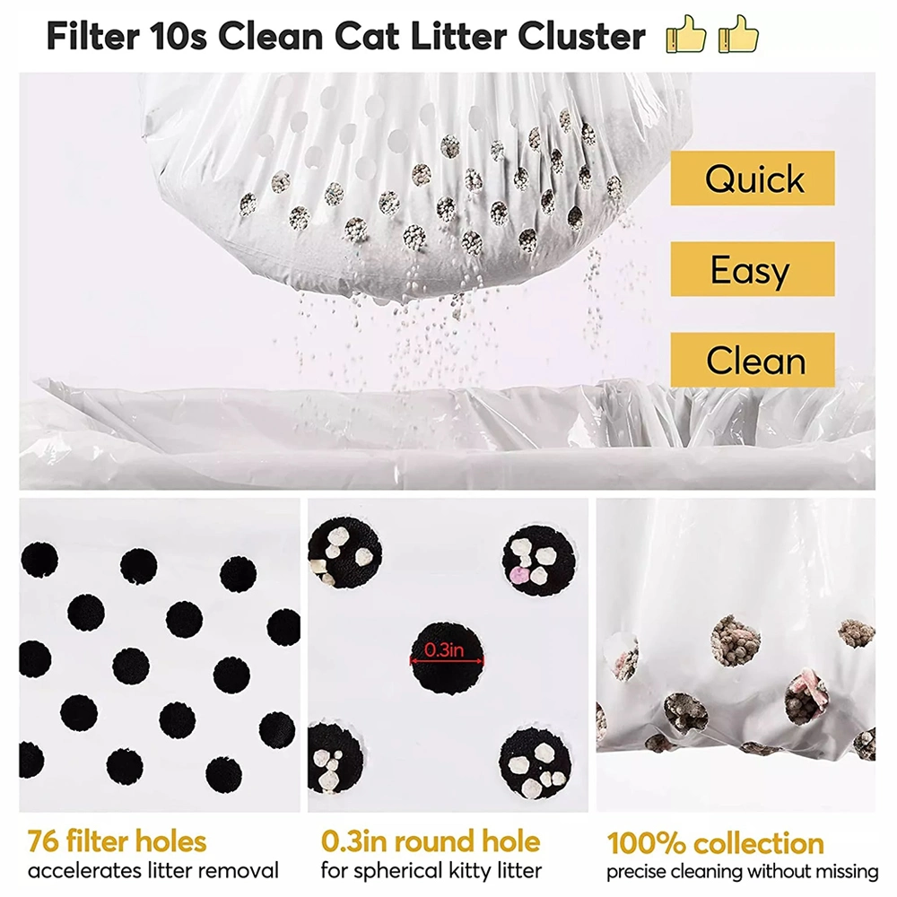 Hot Sale Pet Supplies Cat Convenient Filter Net Cleaning Tool Cat Litter Box Liner Cat Litter Bag