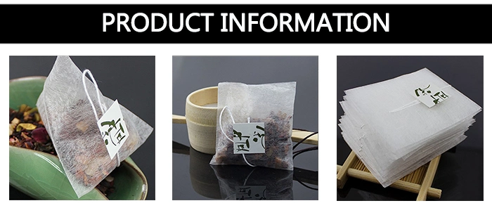 Wholesale Corn Fiber Triangle Mesh Pyramid Heat Seal Empty Tea Bag with String and Label