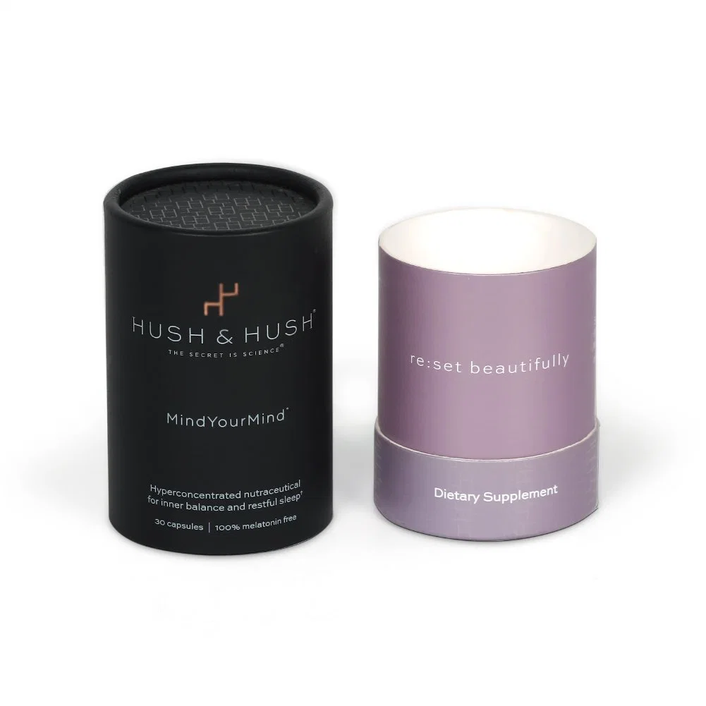 Custom Logo Push up Cylinder Round Food Kraft Grade Cardboard Paper Tube Packaging Box for Tea Coffee Lip Candle