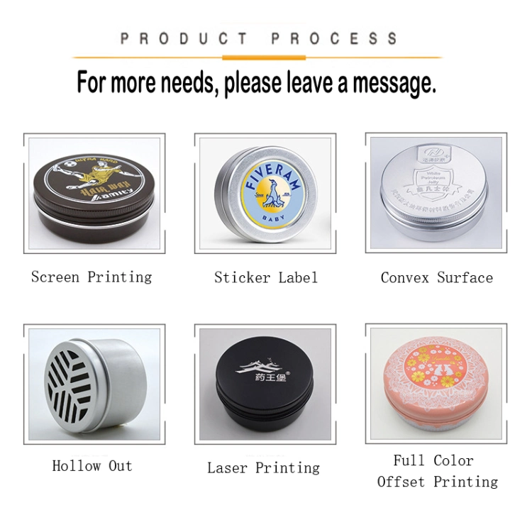 Wholesale Factory Custom Threaded Aluminum Box, Shoe Polish Box, Candle Round Jar, Lipstick DIY Balm Tin Aluminum Jar