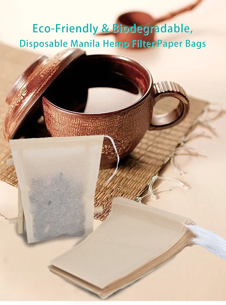 Chlorine Free Trapezoid Filter Paper Tea Bag, Made of Manila Hemp Paper, Can Custom Tags, Could Be Composable Biodegradable