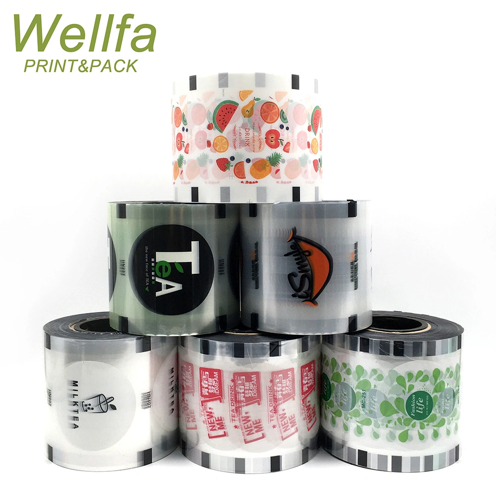 Stretch Laminating Roll Film PP Plastic Coffee Milk Tea Fruit Juice Drinks Cup Sealing Packaging Film