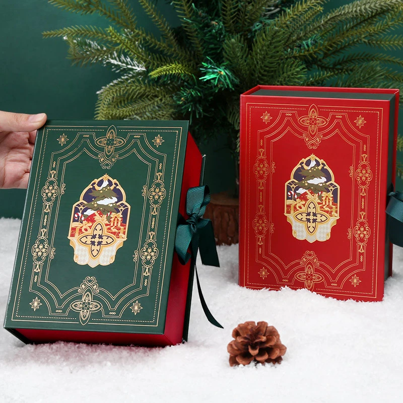 China Wholesale Modest Concise Style High Quality Custom Logo Printing Cardboard Packaging Box for Christmas Gift Tea Dessert Festival Present Storage
