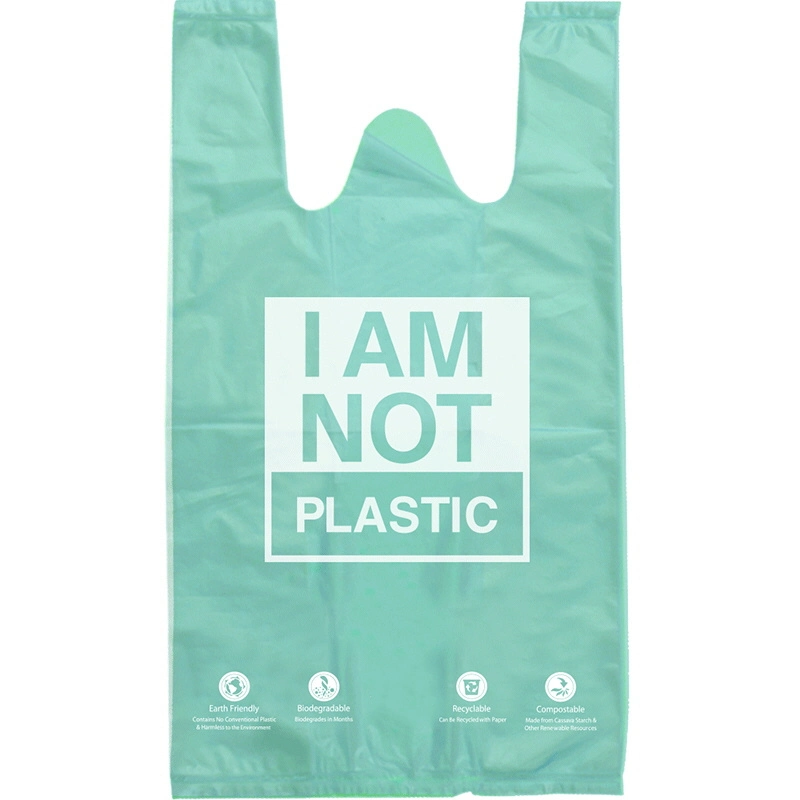 Fashion Boutique Portable Folding 100% Biodegradable Material Plastic Shopping Bags