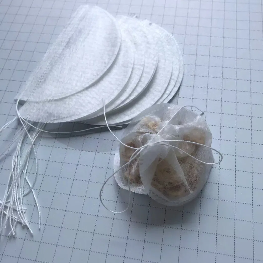 Drawstring 6.5*10.5cm Corn Fiber Empty Tea Bag Boat Shape Seasoning Filter Bag