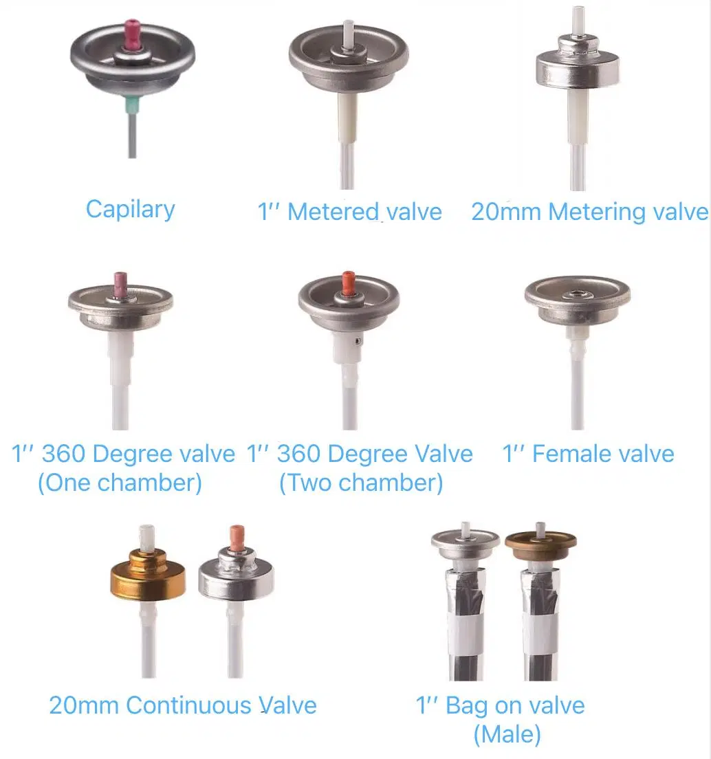 Empty Aluminum Aerosol Can with Bag on Valve and Special Nozzle Actuator Cap for Spray Oil