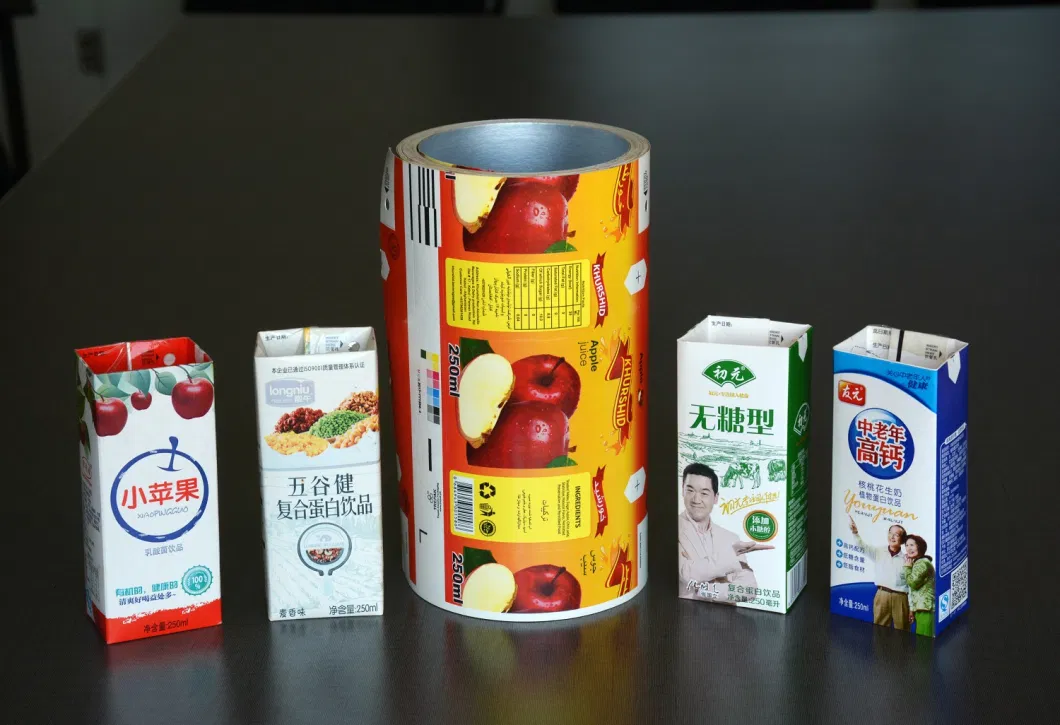 250ml Aseptic Packaging Paper Material with Laminating for Juice/Milk/Wine/Tea
