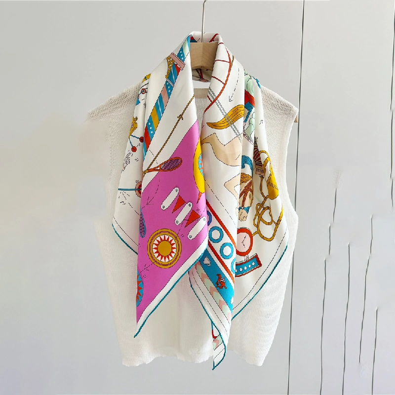 Afternoon Tea for Two Double-Sided Printed Silk Twill Scarf