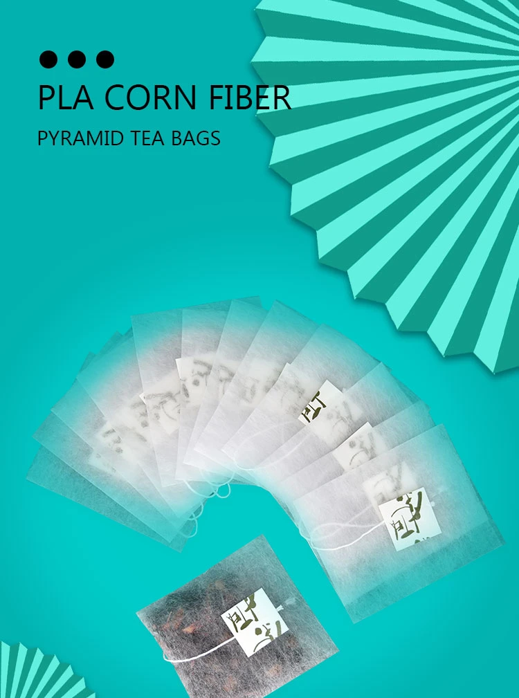75 X 90mm 25g Eco-Friendly PLA Corn Fiber Teabag with Label