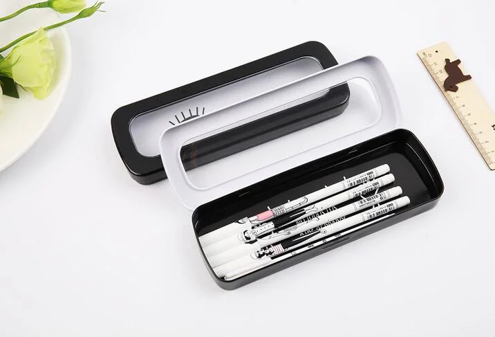 Window Tinplate Pencil Case Tin Boxes for Pencil