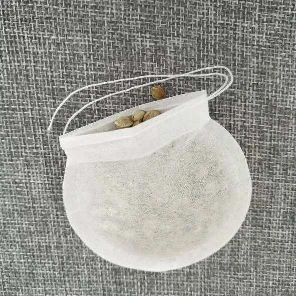 Diameter 6cm Biodegradable Eco-Friendly Round Corn Fiber Empty Tea Bag for Packaging