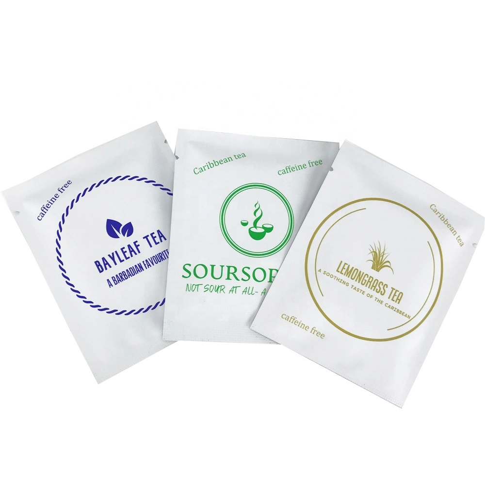 Digital Logo Printing 3 Side Seal Small Plastic Empty Tea Leaf Packaging Sachet
