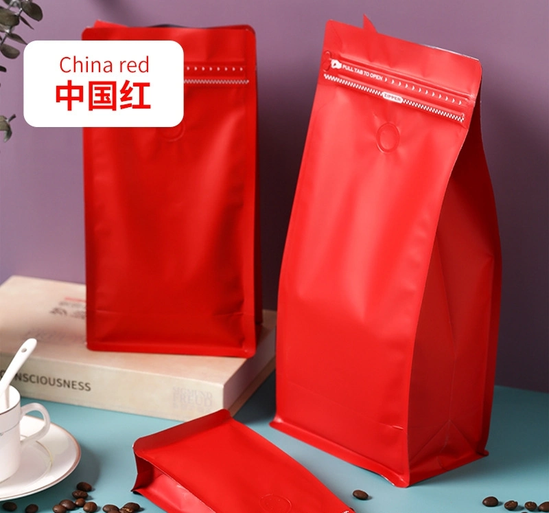 Colorful Aluminum Plated Self Standing and Self Sealing Bag for Coffee Tea