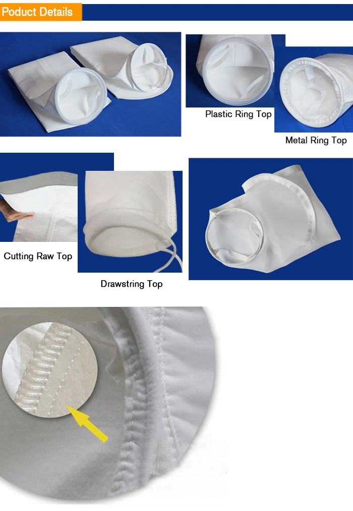 Nylon Mesh Monofilament PE PP Nmo 200 Micron Chemical Industry Drinking Water Felt Liquid Filter Bag for Water Treatment