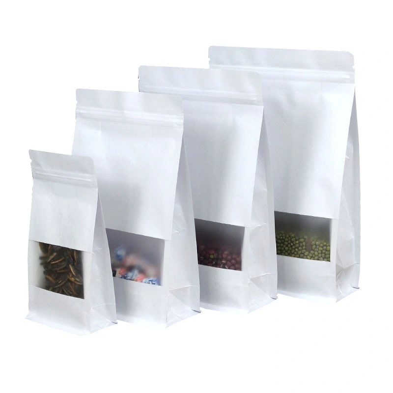 Wholesale Food Grade Standing up Heat Seal Printed Tea Custom Food Kraft Paper Bag